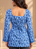 Blunket Floral Printed Square-Neck Tunic