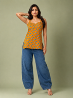 Yellow Bloom Sleeveless Top