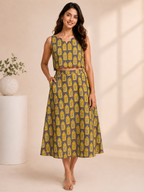Mustard Muse Skirt Top Co-ord Set