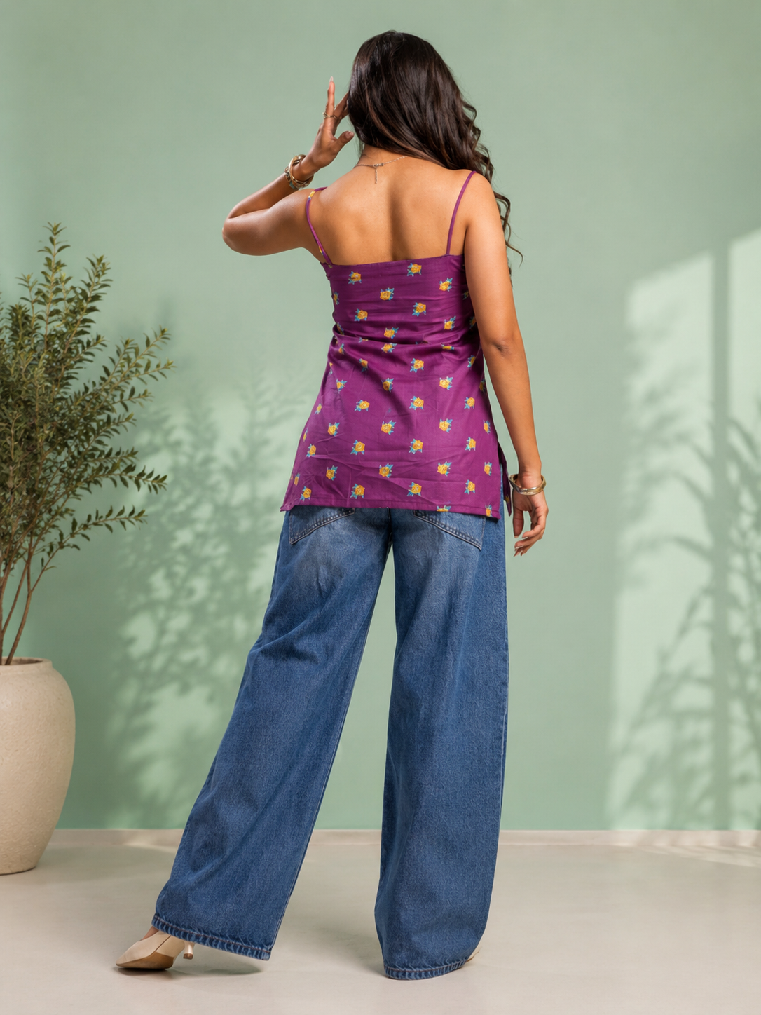 Purple Floral Top