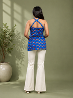 Blue Printed  Tunic Top