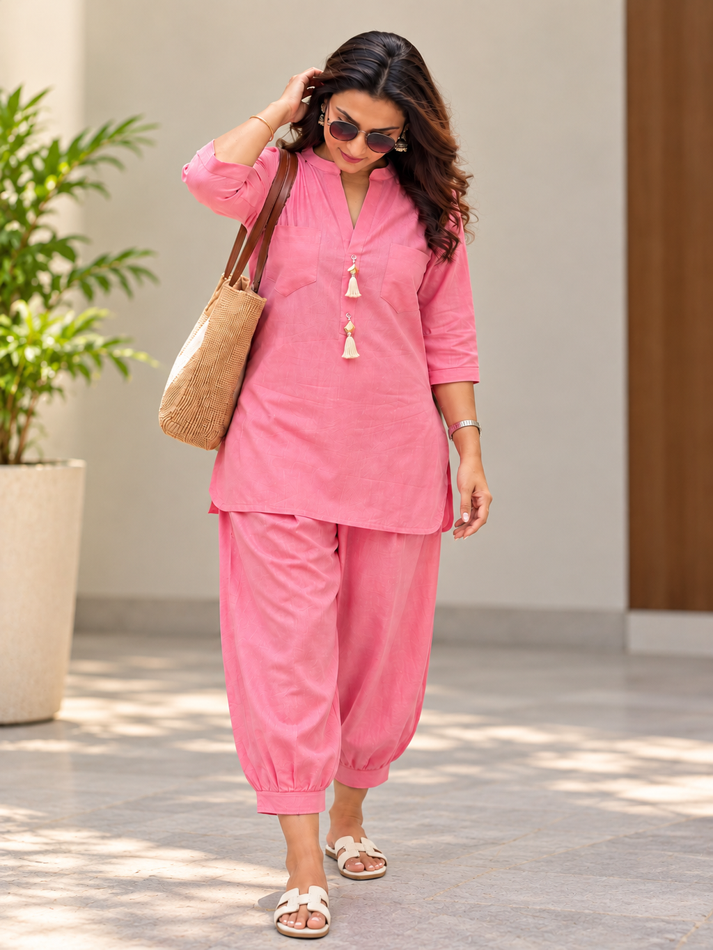 Pink Linen Co-ord Set